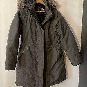 North Face parka with hood